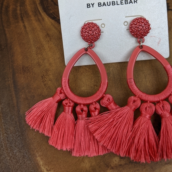 SUGARFIX by BaubleBar Tassel Fringe Hoop Earrings - Picture 3 of 6